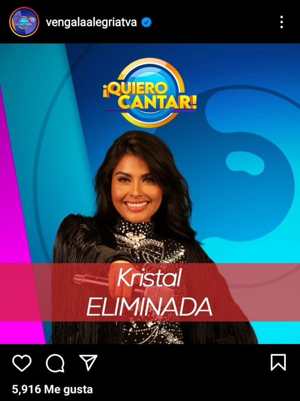 Kristal Silva es eliminada de ‘¡Quiero Cantar!’ tras