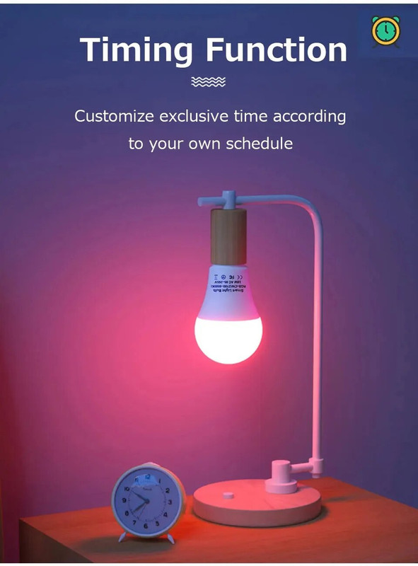 Tuya Wi-Fi Smart 15W  LED Bulb E27 | RGB + CCT Dimmable Magic Light thumbnail 5 - Smart Switch Lanka