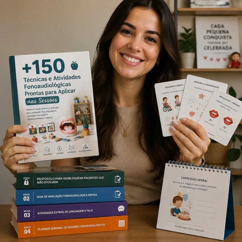 Fonoaudióloga responsável pelo material