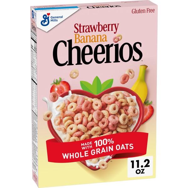 Strawberry Banana Cheerios Heart Healthy Gluten Free Breakfast Cereal Made with Whole Grain Oats 1