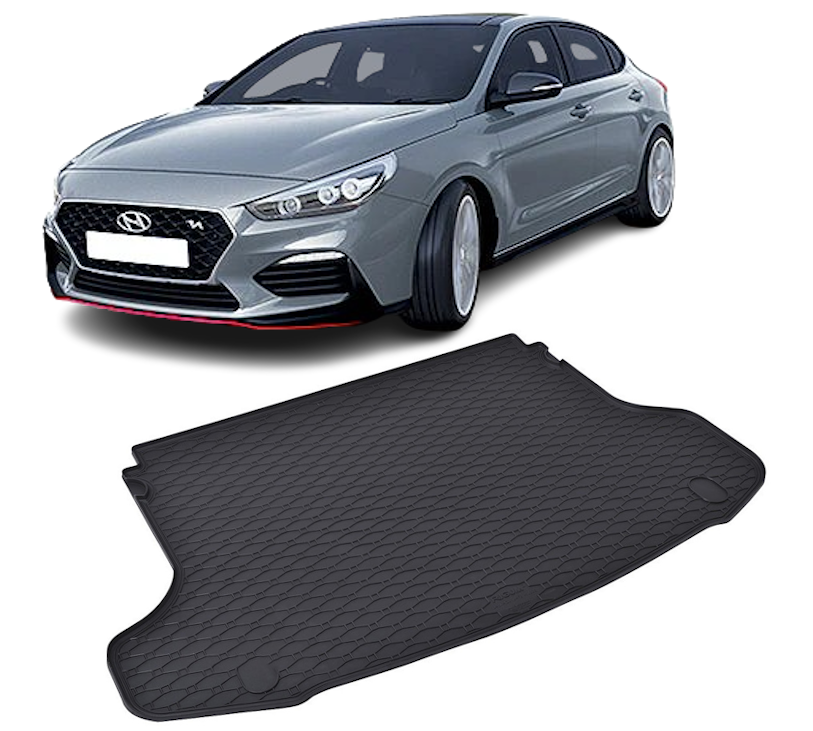 Tavita auto HYUNDAI i30 Fastback 2019-prezent, protectie portbagaj, Cri-Flo, din cauciuc 100%, compatibil cu autoturismul HYUNDAI i30 Fastback