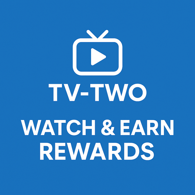 TV-TWO App Interface - Earn Free Crypto by Watching Videos TV-TWO App Interface - Earn Free Crypto by Watching Videos