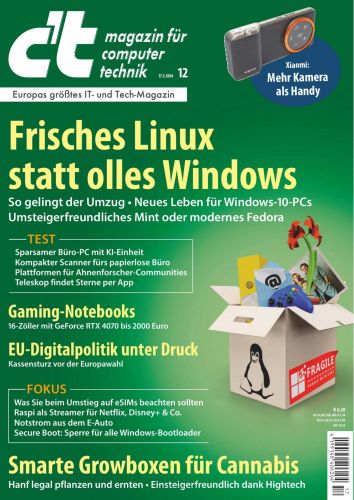 Cover: ct Magazin f&uuml;r Computertechnik No 12 vom 17  Mai 2024