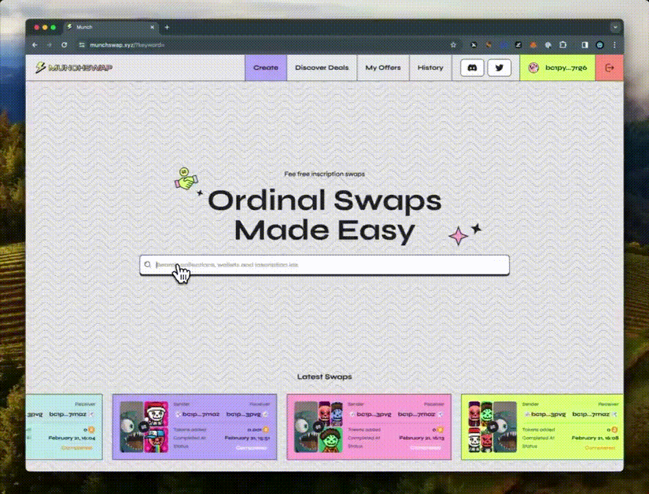 MunchSwap - Ordinal Swap Platform