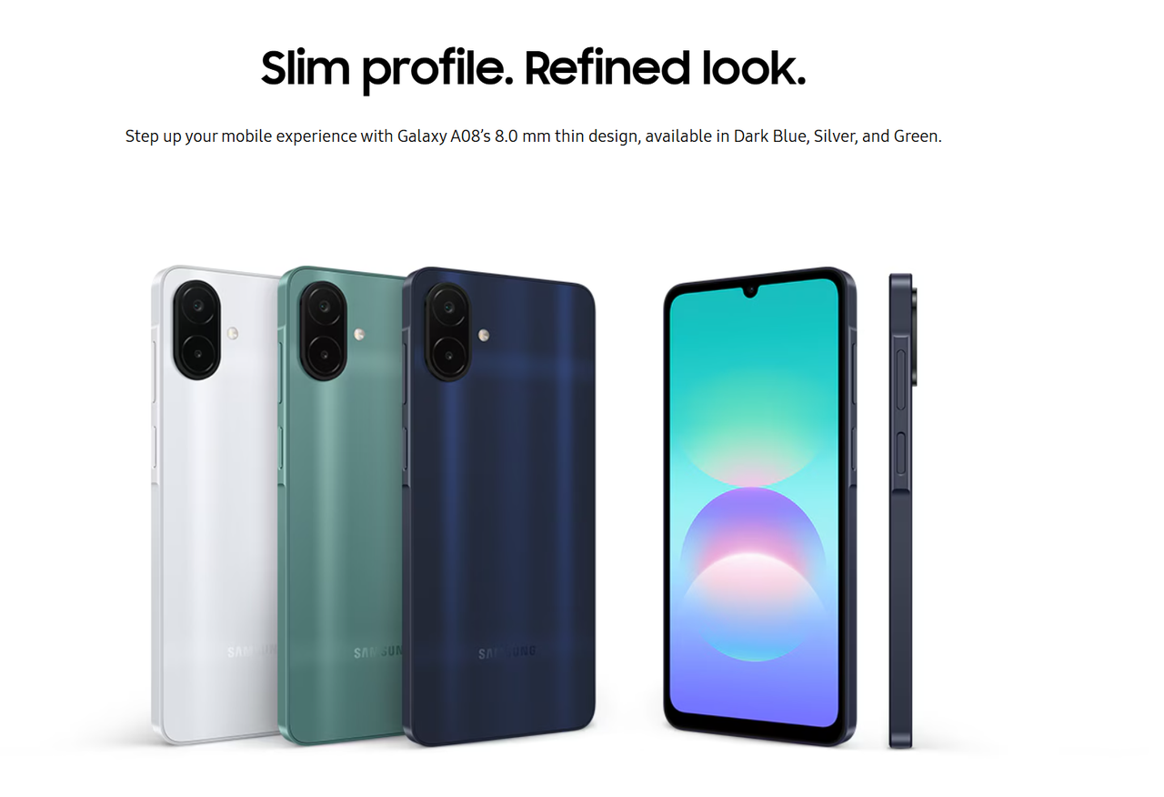 Samsung Galaxy A08 Hero Banner