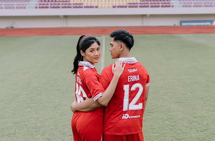 Potret foto-foto prewedding Kaesang Pangarep dan Erina Gudono yang berlokasi di Stadion Manahan Solo.