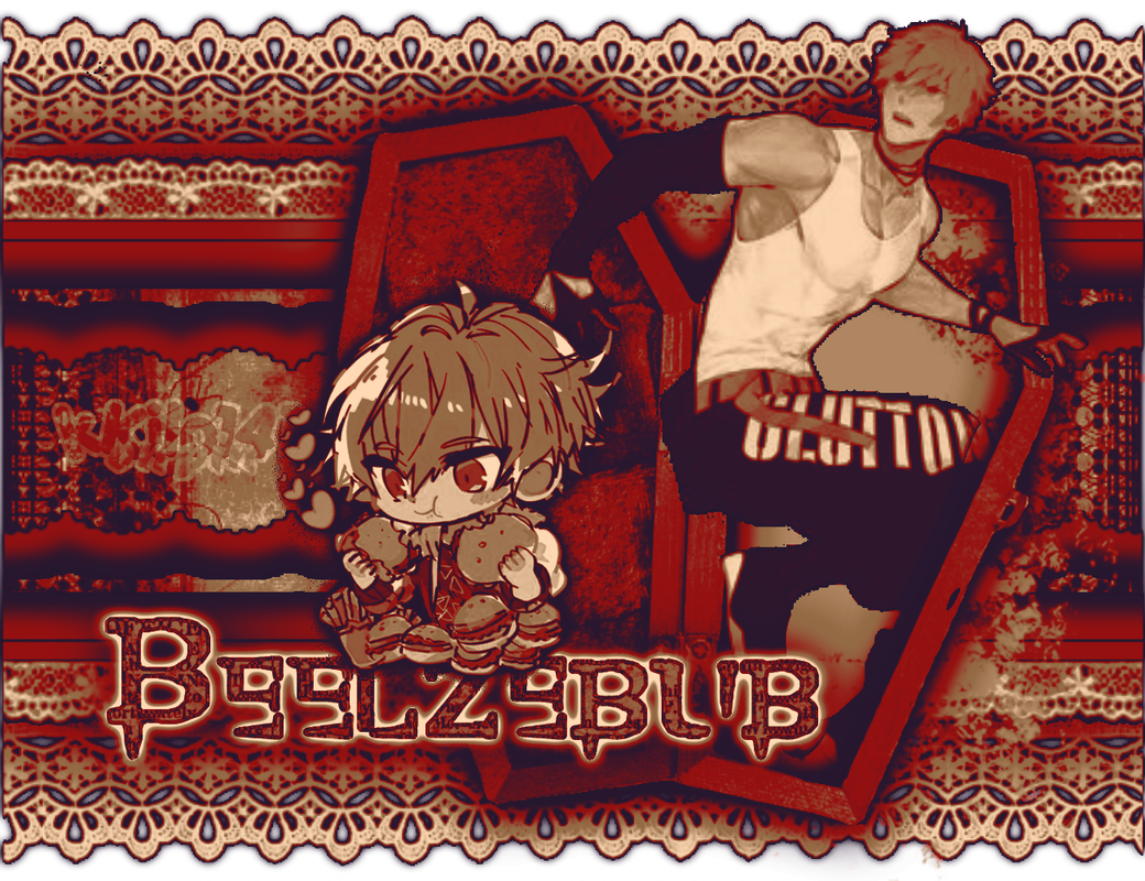 b1 - do not use without crediting kKilo141 on Pinterest ; chibi art by relxion-kump on Tumblr, large drawing by _katscales on X