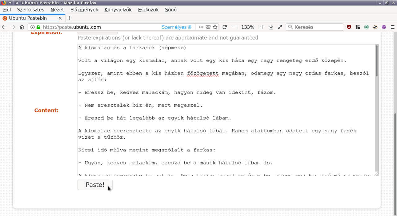 Ubuntu Pastebin - szöveg megosztása_02