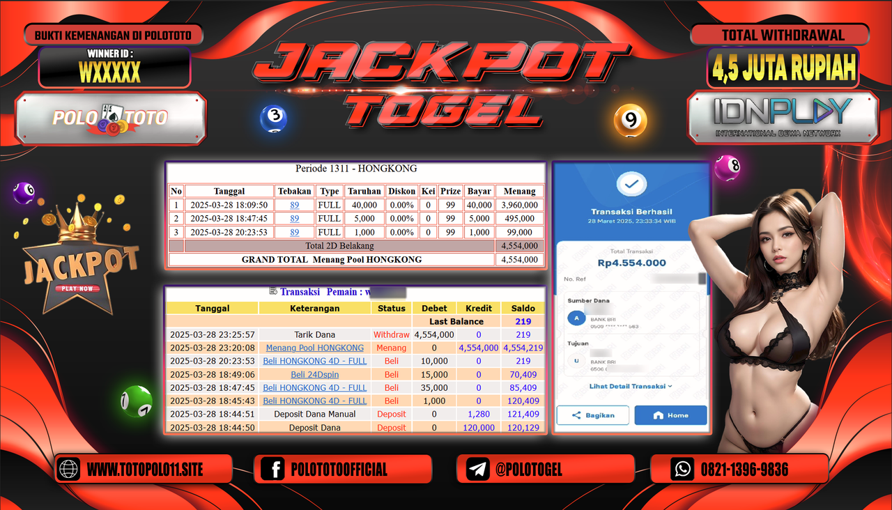 POLOTOTO JACKPOT TOGEL PASARAN HONGKONG  Rp.4.554.000,-