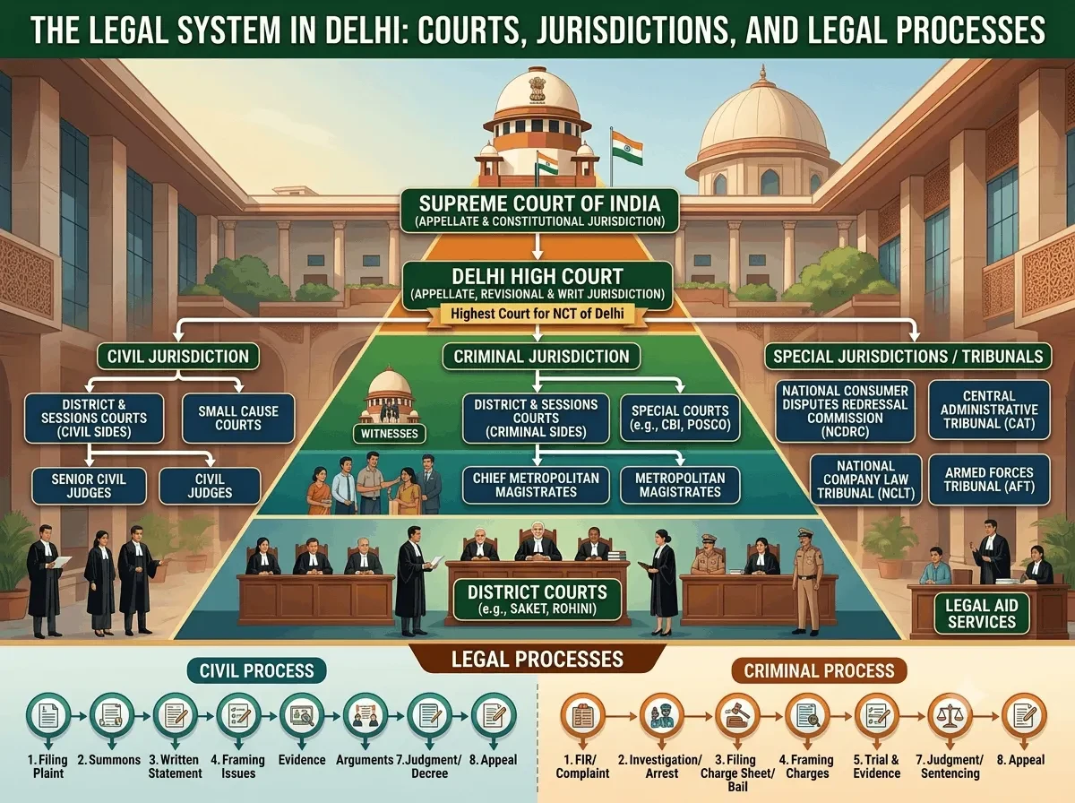 The Legal System in Delhi: Courts, Jurisdictions and Legal Processes