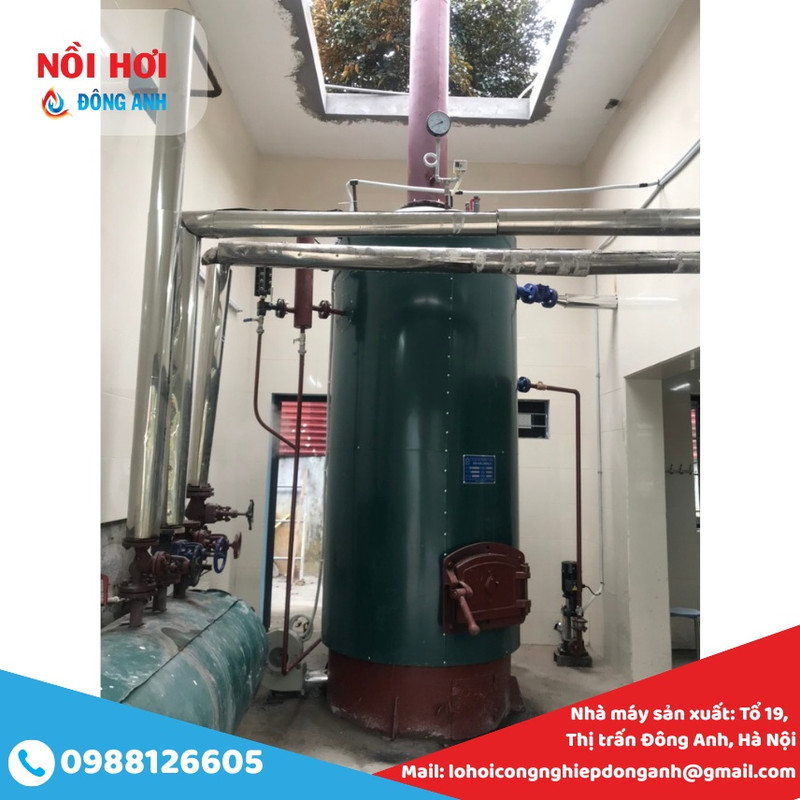 lò hơi đốt than củi 500