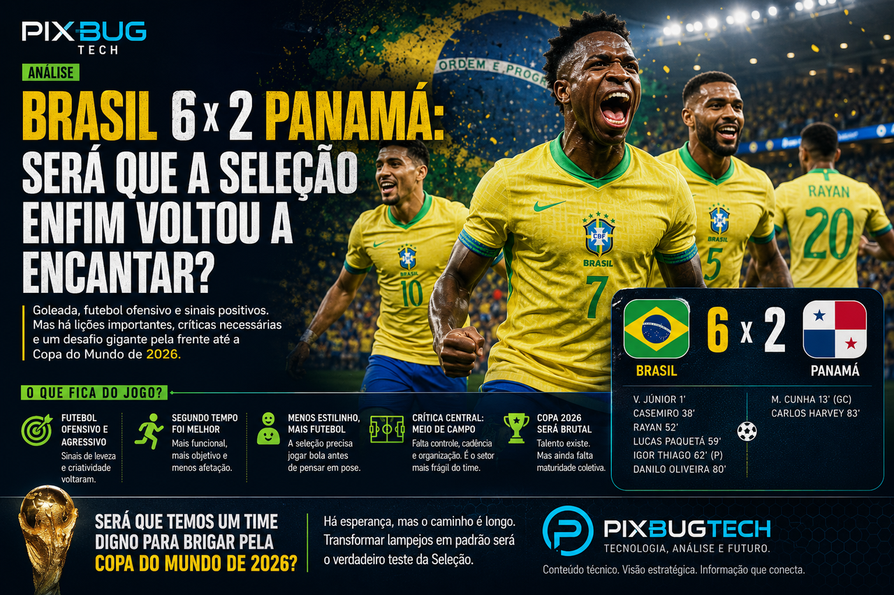 Brasil 6 x 2 Panamá: a Seleção voltou a encantar ou apenas respirou contra um adversário menor?