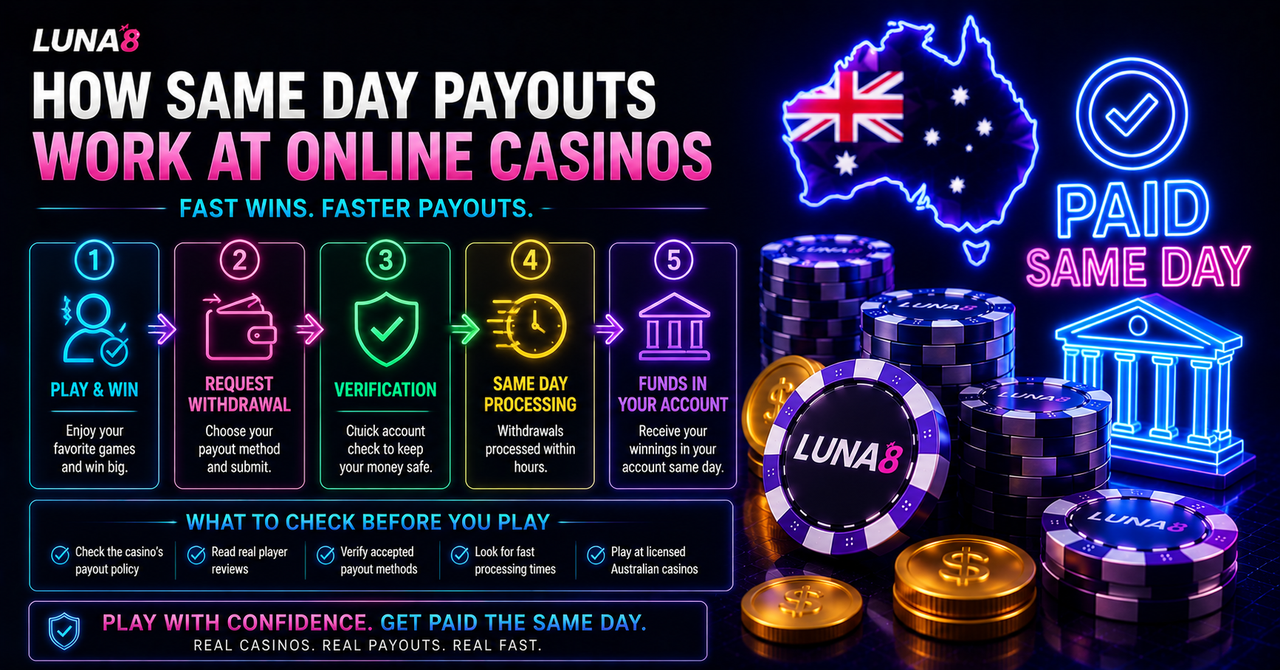 same day withdrawal casino australia
