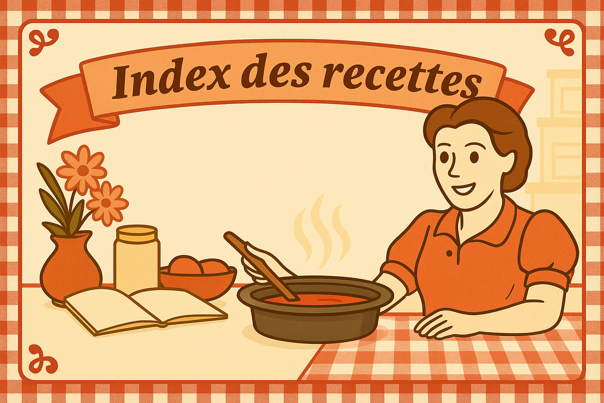  INDEX DES RECETTES” 