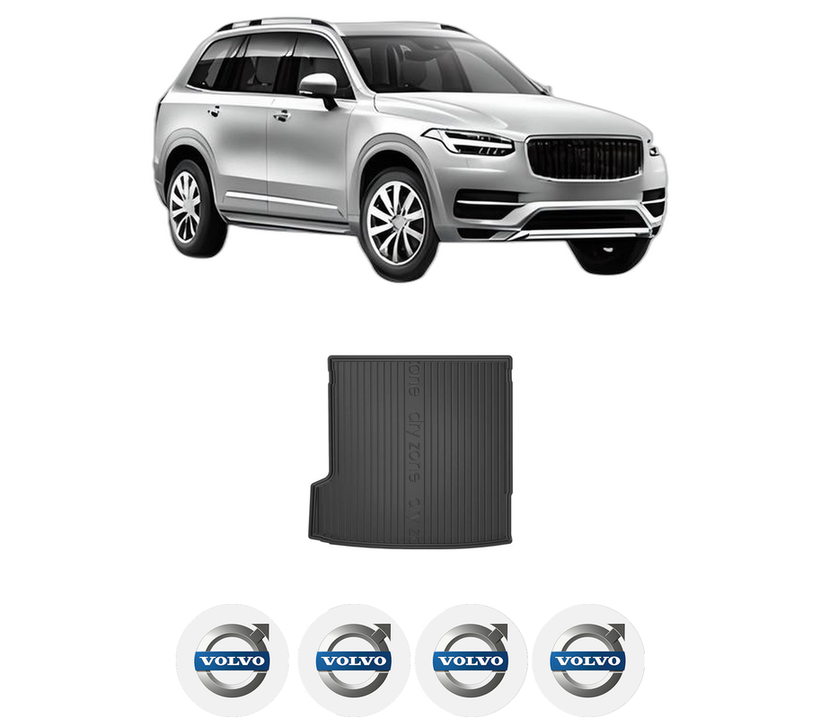 Tavita Portbagaj VOLVO XC90 II (256) din 2014-2022, Protectie Portbagaj Auto, 4x Stickere auto cu VOLVO