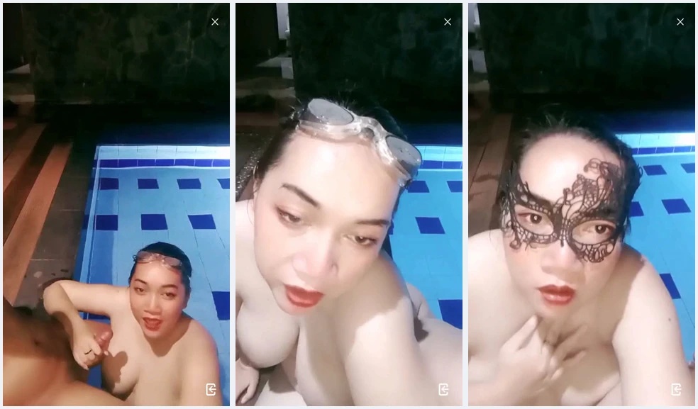 Milly binor montok ngewe di kolam renang