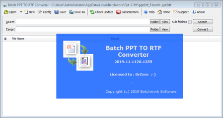 Batch PPT to RTF Converter 2019.11.1128.1355