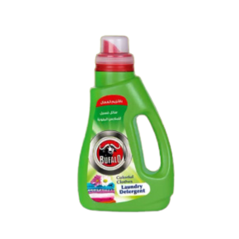 Bufalo laundry detergent designed specifically for colored clothes. 1L Green