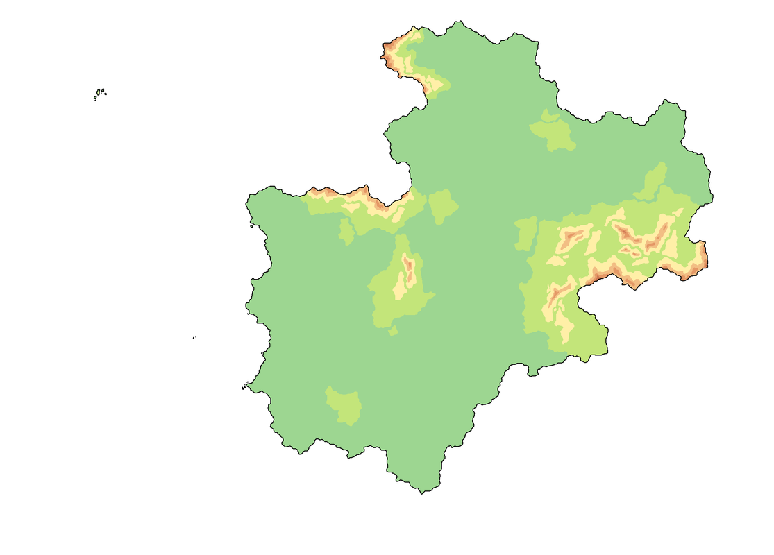 Carte géographique de la République populaire du Zhōngguó 