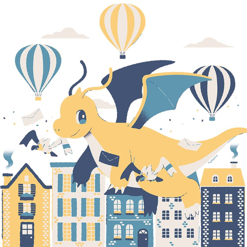 dragonite-and-wingull-pokemon-drawn-by-m