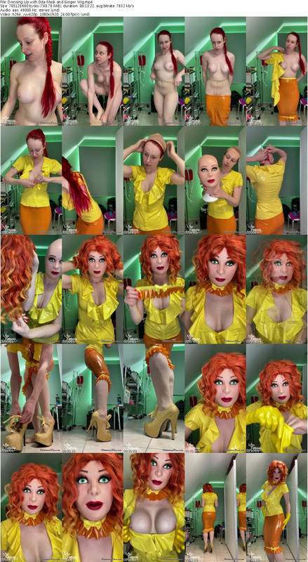Dressing Up with Dita Mask and Ginger Wig_s