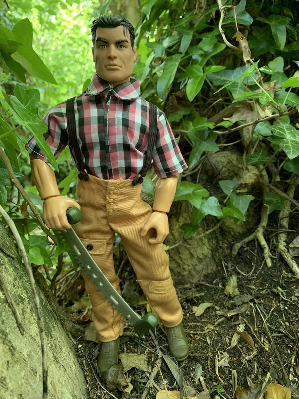 My lumberjack showing off his new  tools and other bits.  0-D7375-DD-2186-441-C-B88-C-77-FA1-D447961