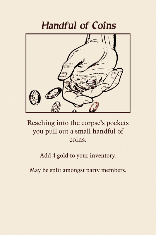 handful of coins loot card finished png