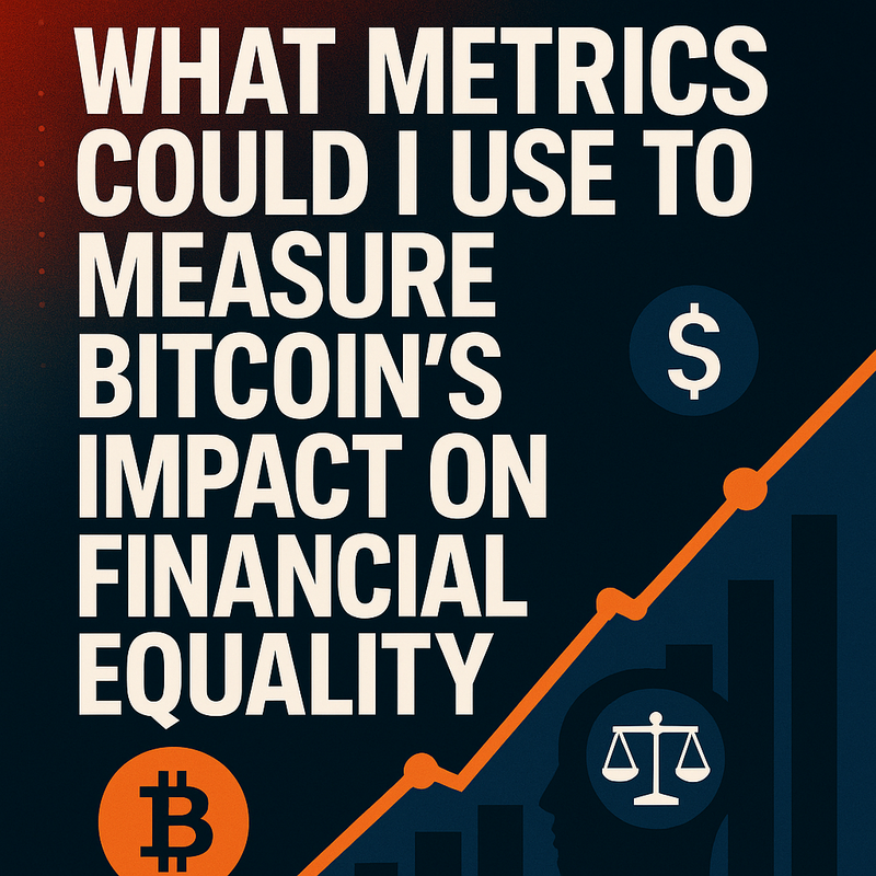 What metrics could I use to measure Bitcoin’s impact on financial equality