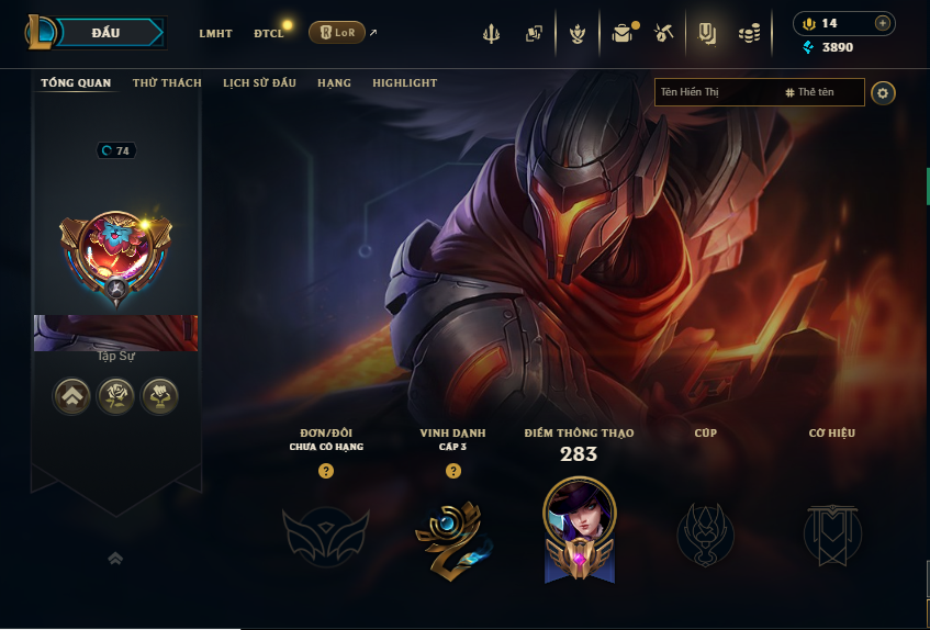 Acc LMHT # - Không Khung