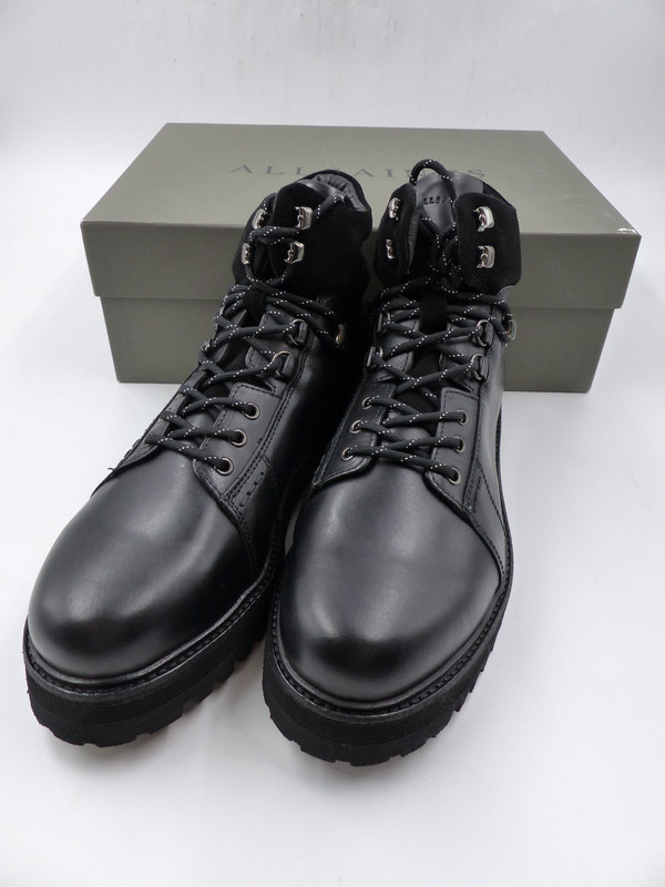 ALL SAINTS MENS CLASSIC DILLON COMBAT LACE UP LEATHER BLACK BOOT SIZE 8 |  MDG Sales, LLC