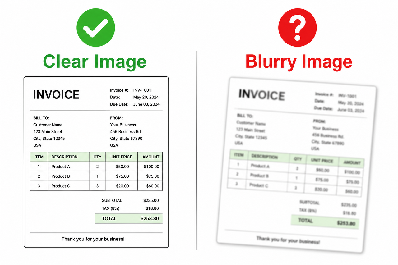 chatgpt hallucinating when reading image text clear versus blurry comparison