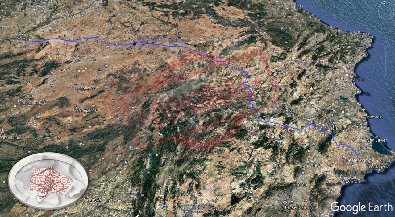 TOLEDO -> CARTAGENA (481KM) Mapa