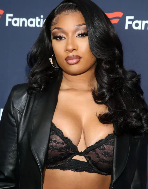 Sexy-Megan-Thee-Stallion-Cleavage-and-See-Through-Dress-celebmasta-1