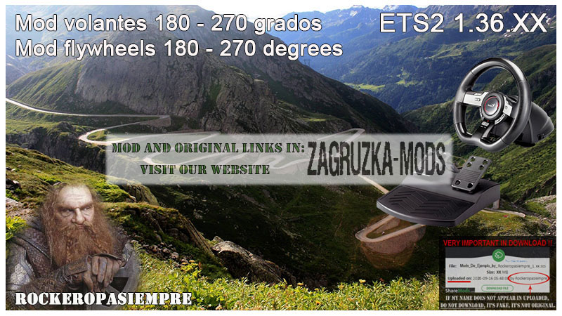 Mod for Steering Wheel of 180-270 Degrees for ETS2 1.36.XX
