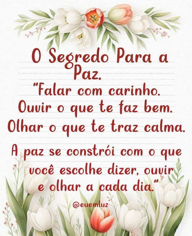 O Segredo Para a Paz