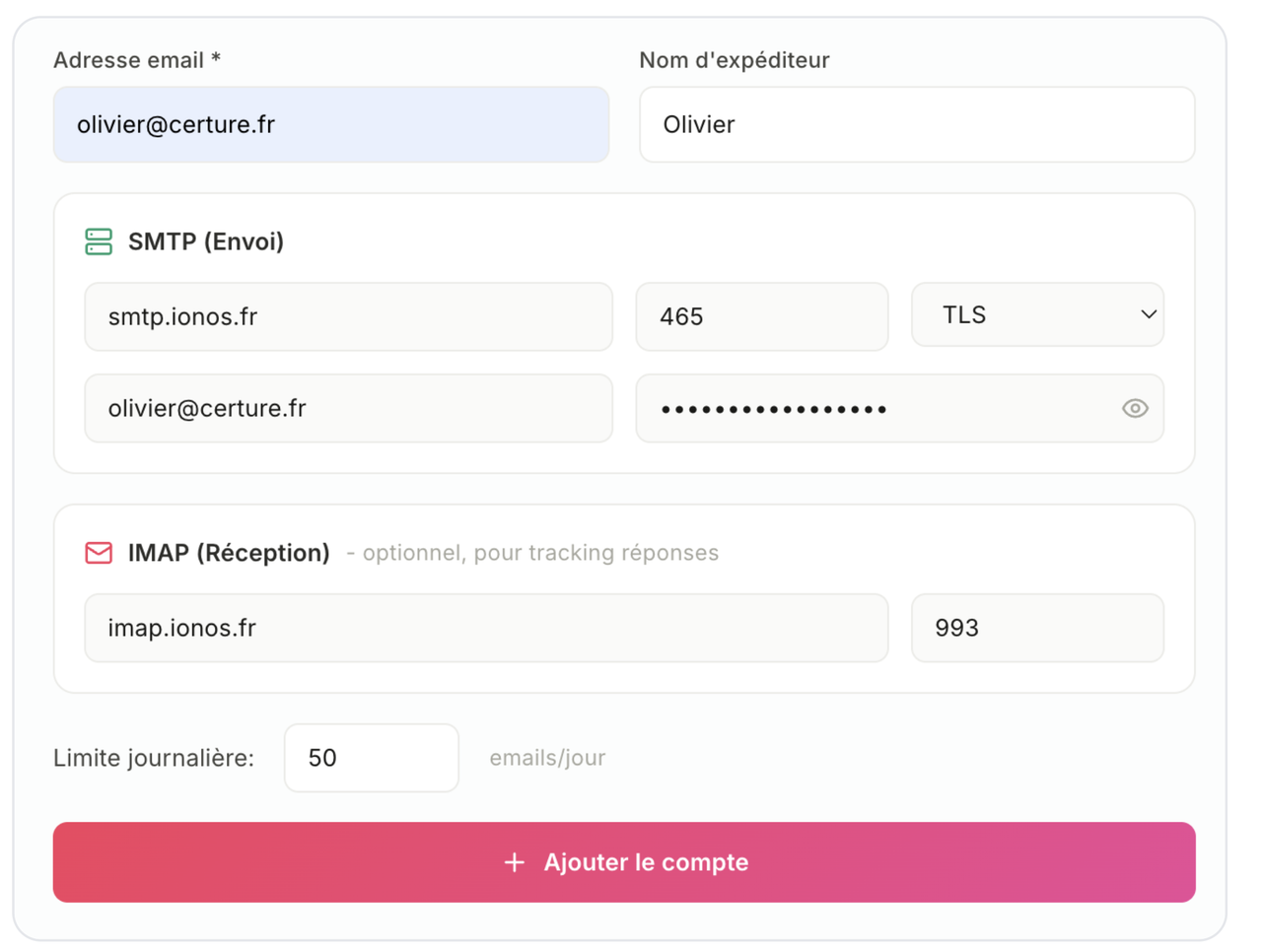 Ajouter compte