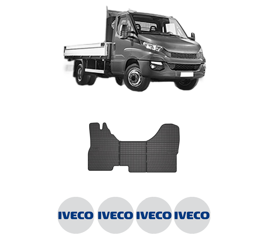 Set covorase presuri IVECO DAILY VI Platform/Chassis din 2014-2021, auto, din cauciuc thermoplastic, 4 Stickere auto cu IVECO