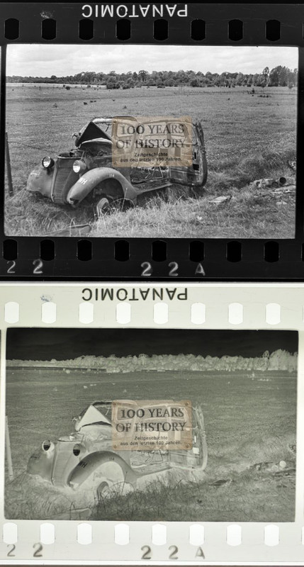 Zerstörtes Fahrzeug PKW Auto Frankreich Belgien 