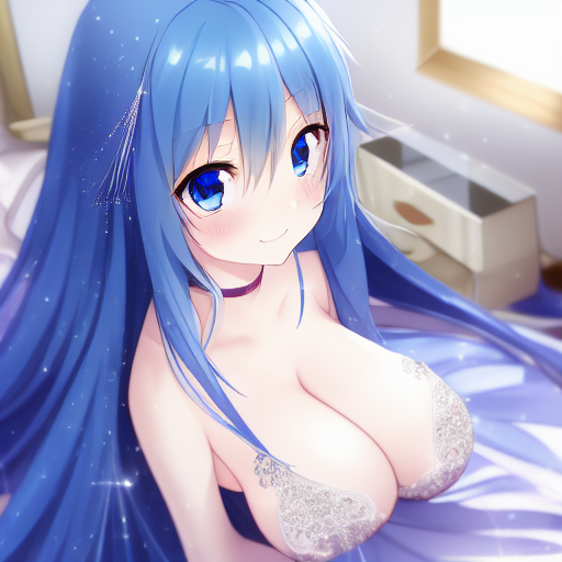 00360-2162471465-DATE_ A_LIVE, exquisite anime  palace_bedroom, Full_body, blue_hair, blue_eye, long