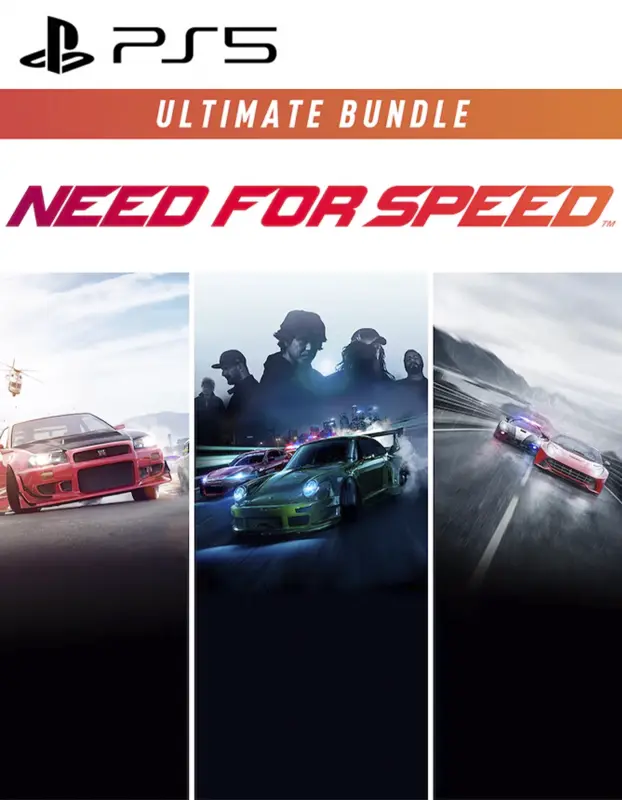 NEED FOR SPEED ULTIMATE BUNDLE (NEED FOR SPEED RIVALS COMPLETE EDITION MAS NEED FOR SPEED DELUXE EDITION MAS NEED FOR SPEED PAYBACK DELUXE EDITION) PS5