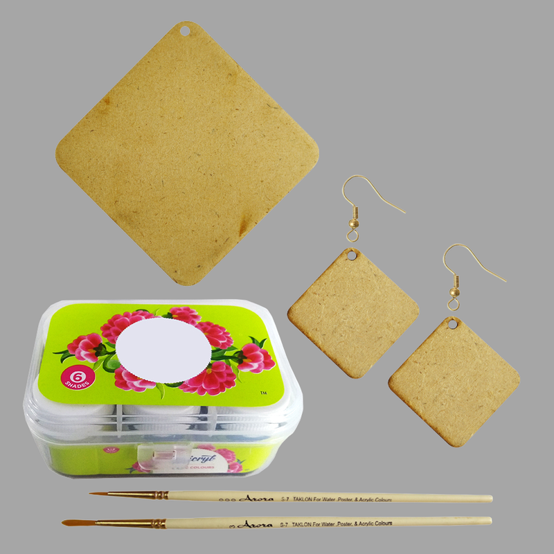 Madhubani Painting on MDF Jewellery DIY Kit