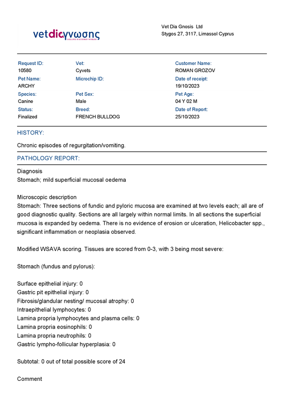 Lab results_ARCHY