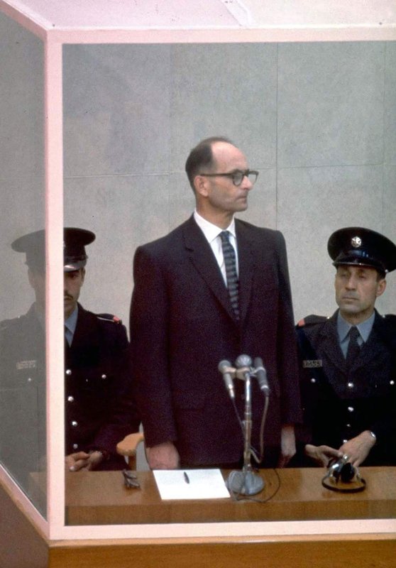 Adolf Eichman durante el Juicio