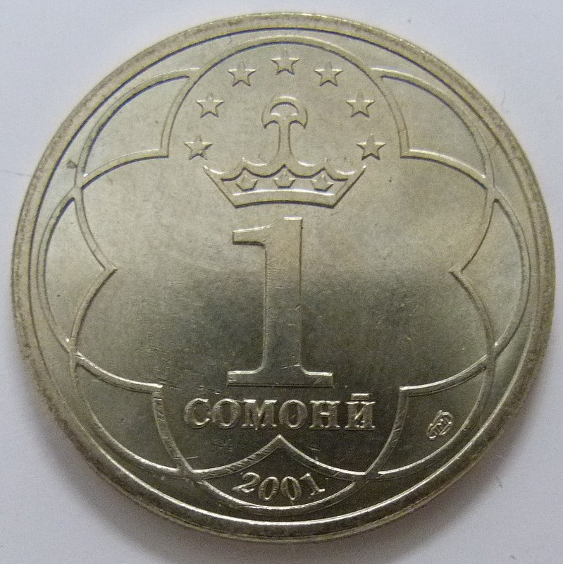 1 Somoni. Tayikistán (2001) TJK-1-Somoni-2001-rev