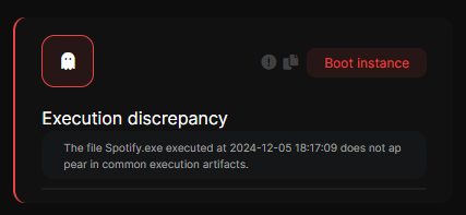Execution Discrepancy detection