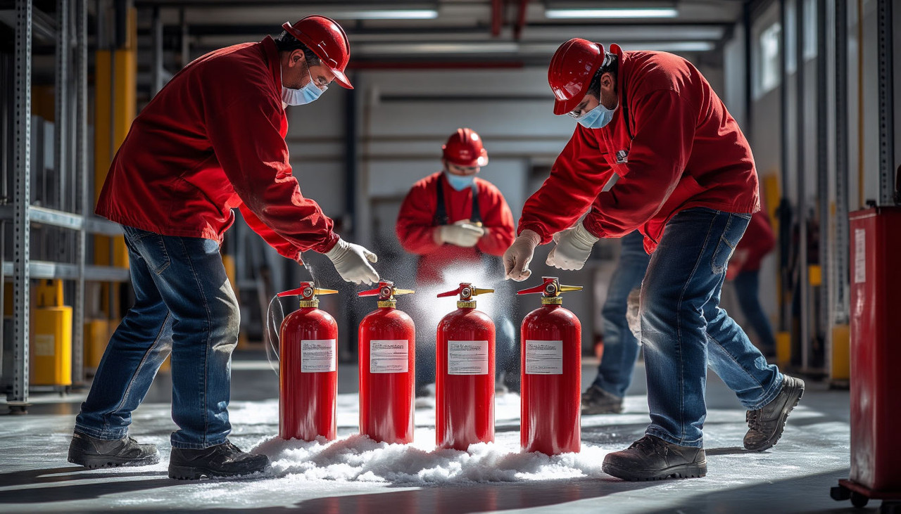 Перезарядка порошковых огнетушителей