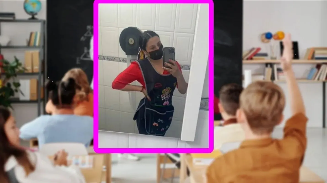 Maestra revela lo que esconde el uniforme y se hace viral