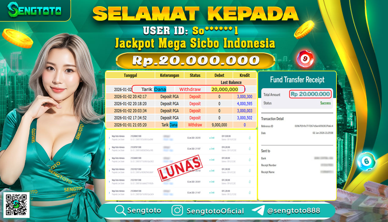 BUKTI PEMBAYARAN SLOT MEGA SICBO INDONESIA