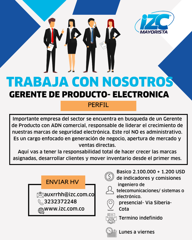 Propuesta Gerente de producto electrónica