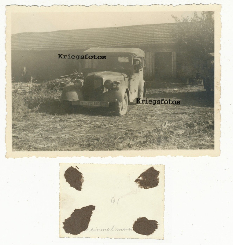 Alter Militär Pkw Kfz Kennung Auto Wehrmacht Tec